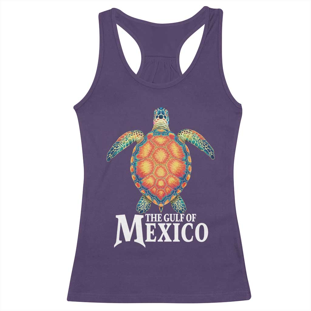 The Gulf Of Mexico Racerback Tank Top Sea Turtle Graphic Forever Never Forget TS02 Purple Print Your Wear