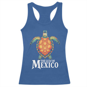 The Gulf Of Mexico Racerback Tank Top Sea Turtle Graphic Forever Never Forget TS02 Royal Blue Print Your Wear