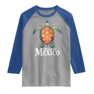 The Gulf Of Mexico Raglan Shirt Sea Turtle Graphic Forever Never Forget TS02 Sport Gray Royal Print Your Wear