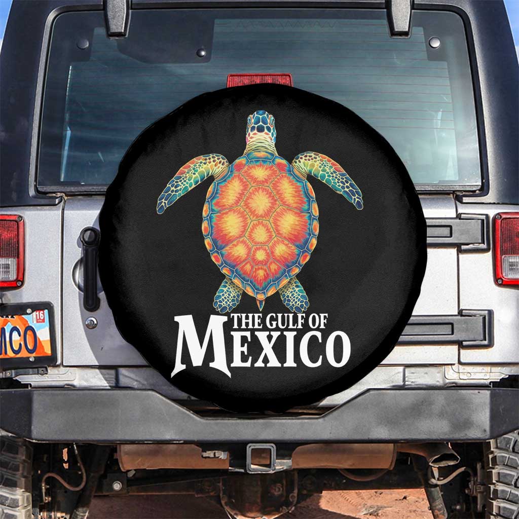 The Gulf Of Mexico Spare Tire Cover Sea Turtle Graphic Forever Never Forget TS02 No hole Black Print Your Wear