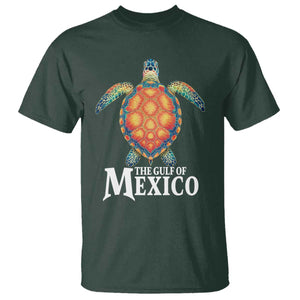 The Gulf Of Mexico T Shirt Sea Turtle Graphic Forever Never Forget TS02 Dark Forest Green Print Your Wear