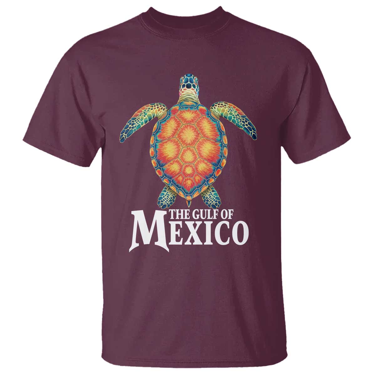 The Gulf Of Mexico T Shirt Sea Turtle Graphic Forever Never Forget TS02 Maroon Print Your Wear