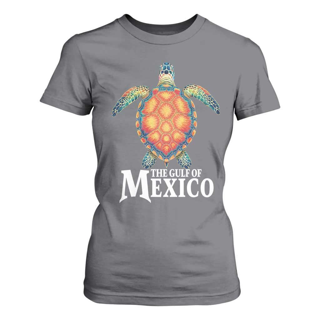The Gulf Of Mexico T Shirt For Women Sea Turtle Graphic Forever Never Forget TS02 Charcoal Print Your Wear