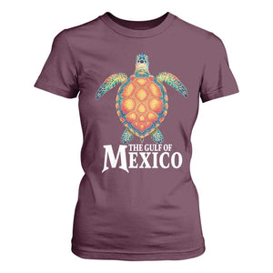 The Gulf Of Mexico T Shirt For Women Sea Turtle Graphic Forever Never Forget TS02 Maroon Print Your Wear
