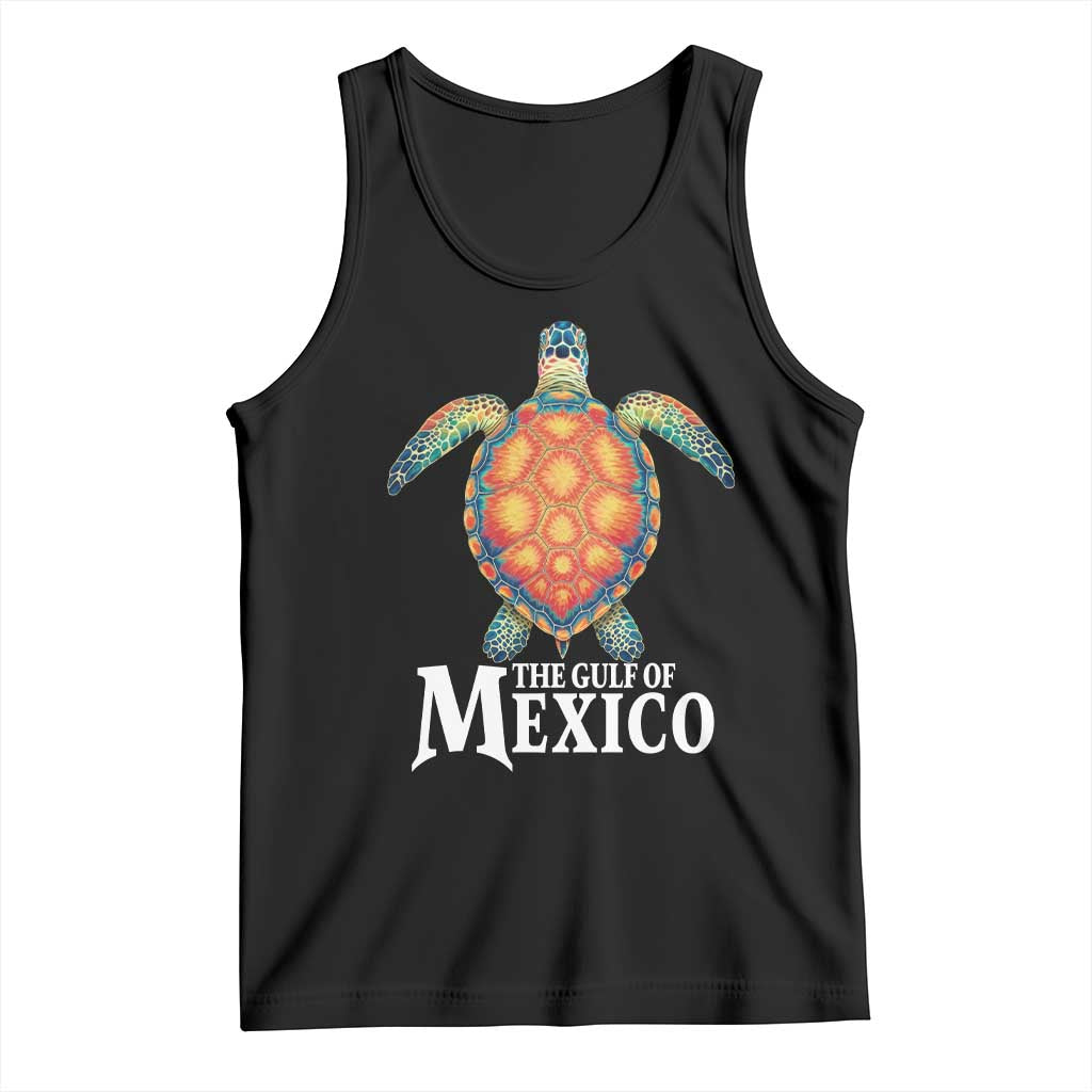 The Gulf Of Mexico Tank Top Sea Turtle Graphic Forever Never Forget TS02 Black Print Your Wear