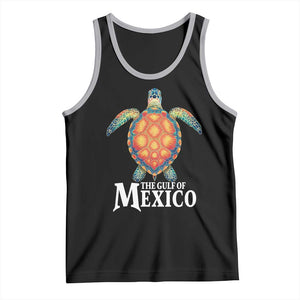 The Gulf Of Mexico Tank Top Sea Turtle Graphic Forever Never Forget TS02 Black Athletic Heather Print Your Wear