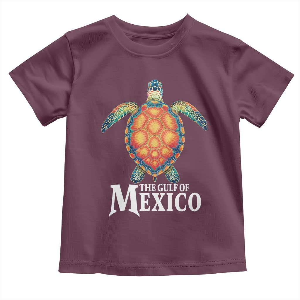 The Gulf Of Mexico Toddler T Shirt Sea Turtle Graphic Forever Never Forget TS02 Maroon Print Your Wear