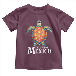 The Gulf Of Mexico Toddler T Shirt Sea Turtle Graphic Forever Never Forget TS02 Maroon Print Your Wear