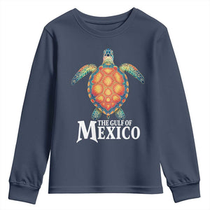The Gulf Of Mexico Youth Sweatshirt Sea Turtle Graphic Forever Never Forget TS02 Navy Print Your Wear