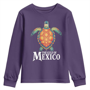 The Gulf Of Mexico Youth Sweatshirt Sea Turtle Graphic Forever Never Forget TS02 Purple Print Your Wear
