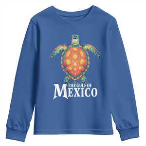 The Gulf Of Mexico Youth Sweatshirt Sea Turtle Graphic Forever Never Forget TS02 Royal Blue Print Your Wear