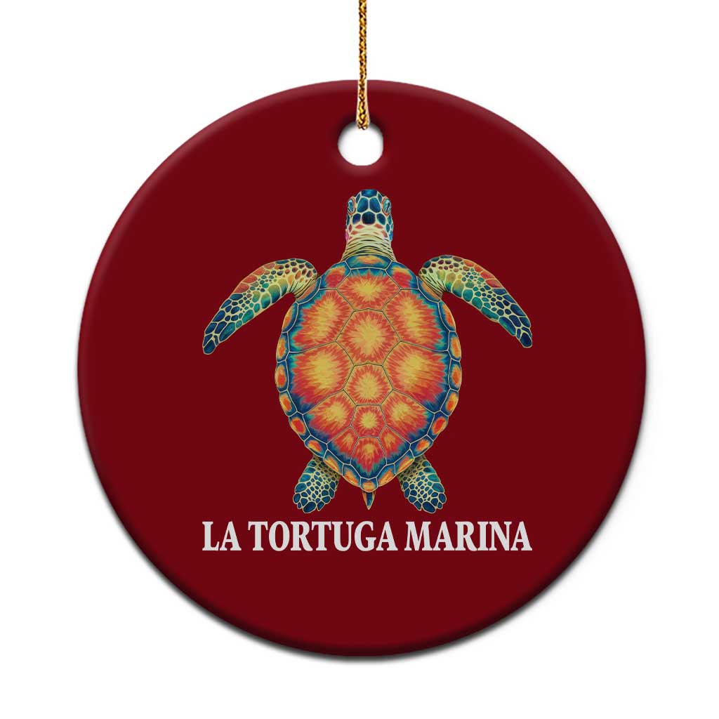 La Tortuga Marina Ceramic Ornament Sea Turtle Gulf Of Mexico Forever TS02 1pc Red Print Your Wear