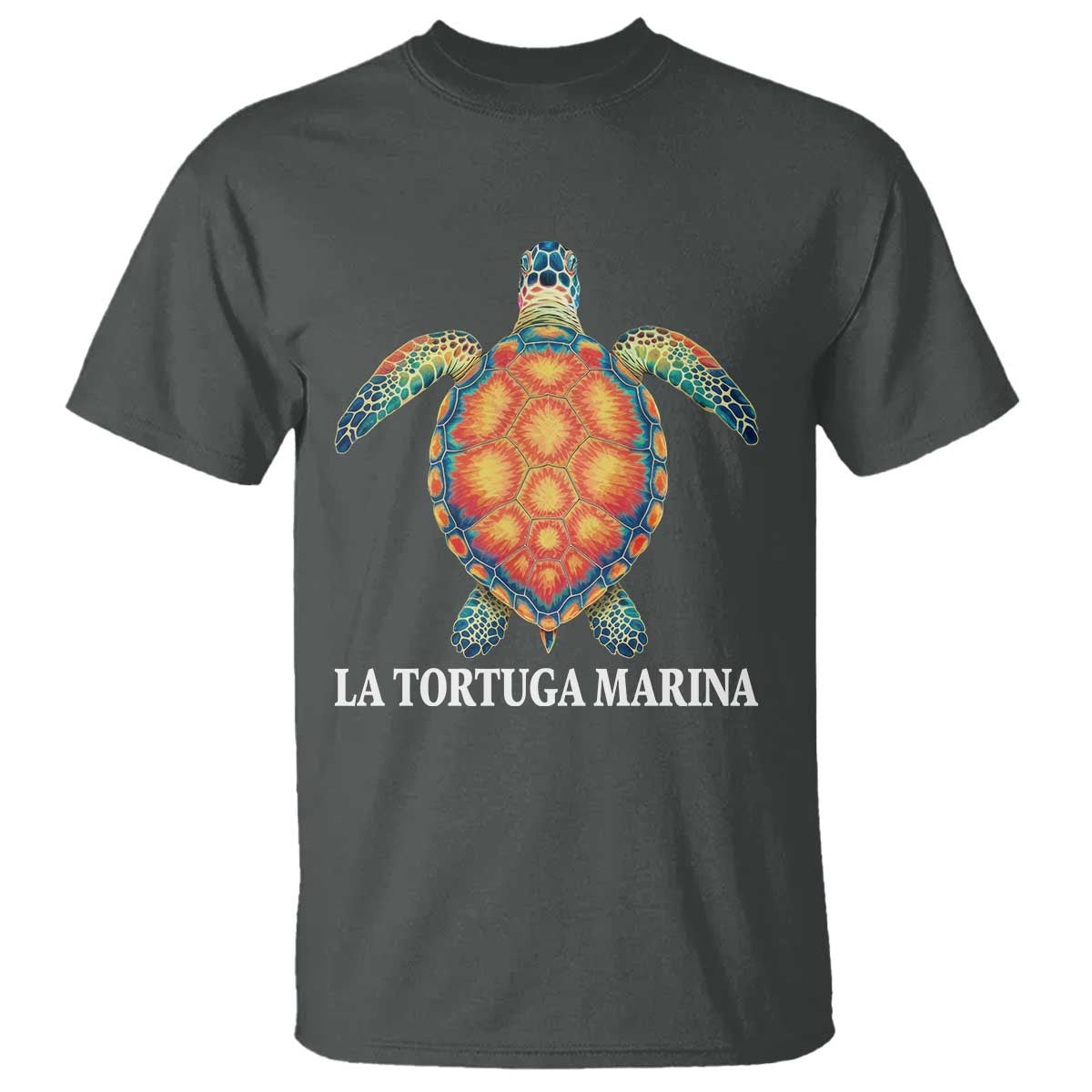 La Tortuga Marina T Shirt Sea Turtle Gulf Of Mexico Forever TS02 Dark Heather Print Your Wear