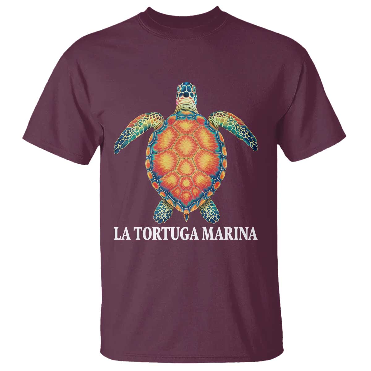 La Tortuga Marina T Shirt Sea Turtle Gulf Of Mexico Forever TS02 Maroon Print Your Wear