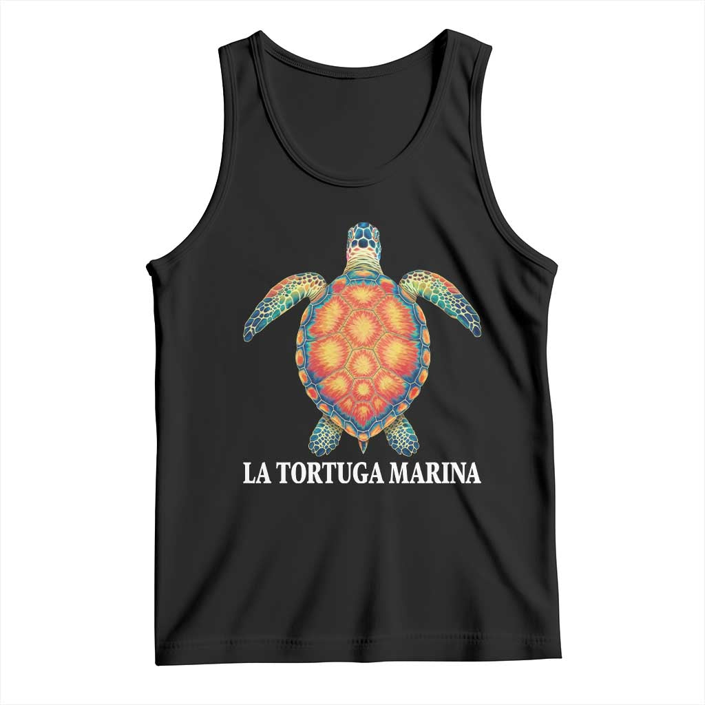 La Tortuga Marina Tank Top Sea Turtle Gulf Of Mexico Forever TS02 Black Print Your Wear