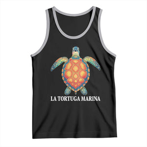 La Tortuga Marina Tank Top Sea Turtle Gulf Of Mexico Forever TS02 Black Athletic Heather Print Your Wear
