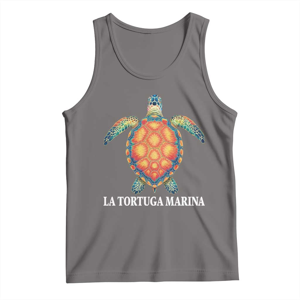 La Tortuga Marina Tank Top Sea Turtle Gulf Of Mexico Forever TS02 Deep Heather Print Your Wear