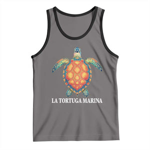 La Tortuga Marina Tank Top Sea Turtle Gulf Of Mexico Forever TS02 Deep Heather Black Print Your Wear