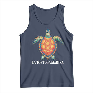 La Tortuga Marina Tank Top Sea Turtle Gulf Of Mexico Forever TS02 Navy Print Your Wear
