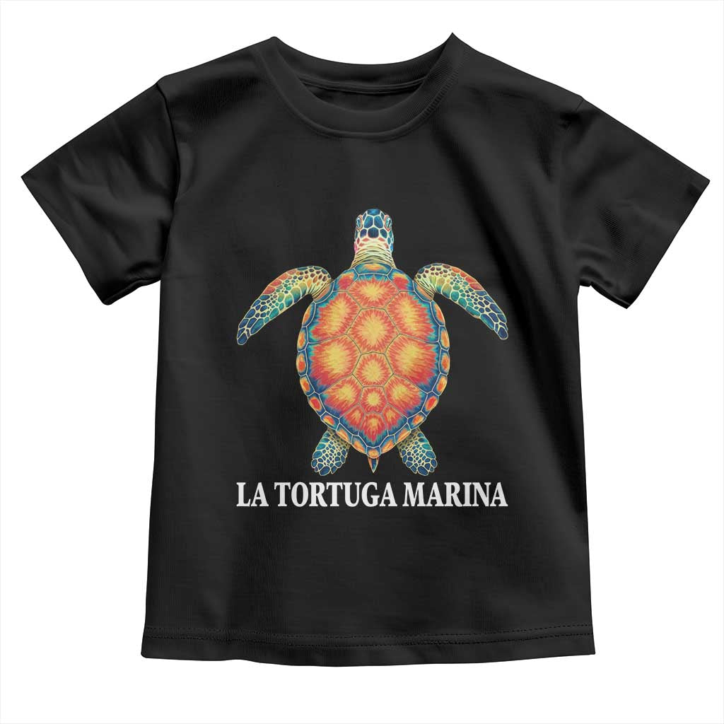 La Tortuga Marina Toddler T Shirt Sea Turtle Gulf Of Mexico Forever TS02 Black Print Your Wear