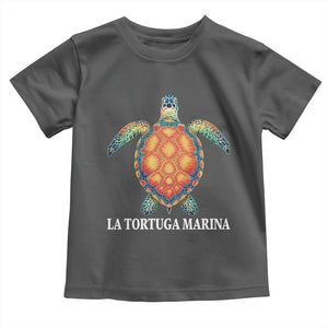 La Tortuga Marina Toddler T Shirt Sea Turtle Gulf Of Mexico Forever TS02 Dark Heather Print Your Wear