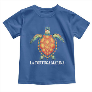 La Tortuga Marina Toddler T Shirt Sea Turtle Gulf Of Mexico Forever TS02 Royal Blue Print Your Wear