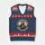 Funny Books Lover Bear V-Neck Knit Sweater Vest Only You Can Prevent Book Burnings TS02 Navy Red Print Your Wear