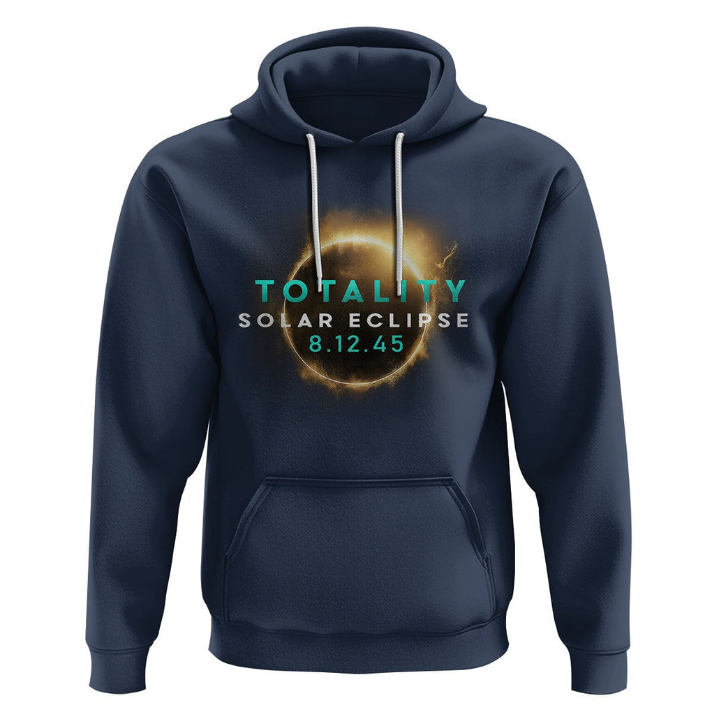 Total Solar Eclipse 2045 Hoodie American Totality August 12 TS02 Navy Printyourwear