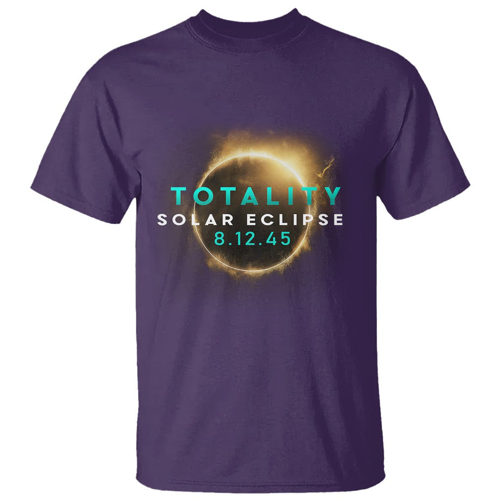 Total Solar Eclipse 2045 T Shirt American Totality August 12 TS02 Purple Printyourwear