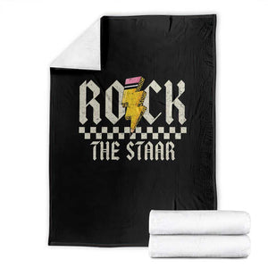 Rock The STAAR Day Throw Blanket Texas Teacher Student Motivational Testing TS02 Black Print Your Wear