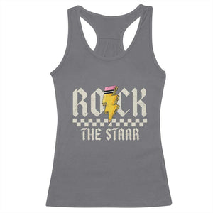 Rock The STAAR Day Racerback Tank Top Texas Teacher Student Motivational Testing TS02 Charcoal Print Your Wear