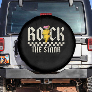 Rock The STAAR Day Spare Tire Cover Texas Teacher Student Motivational Testing TS02 No hole Black Print Your Wear