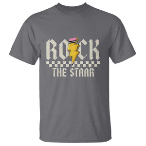 Rock The STAAR Day T Shirt Texas Teacher Student Motivational Testing TS02 Charcoal Print Your Wear