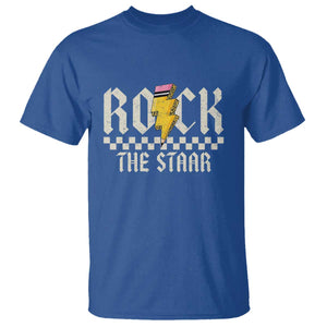 Rock The STAAR Day T Shirt Texas Teacher Student Motivational Testing TS02 Royal Blue Print Your Wear