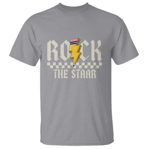 Rock The STAAR Day T Shirt Texas Teacher Student Motivational Testing TS02 Sport Gray Print Your Wear