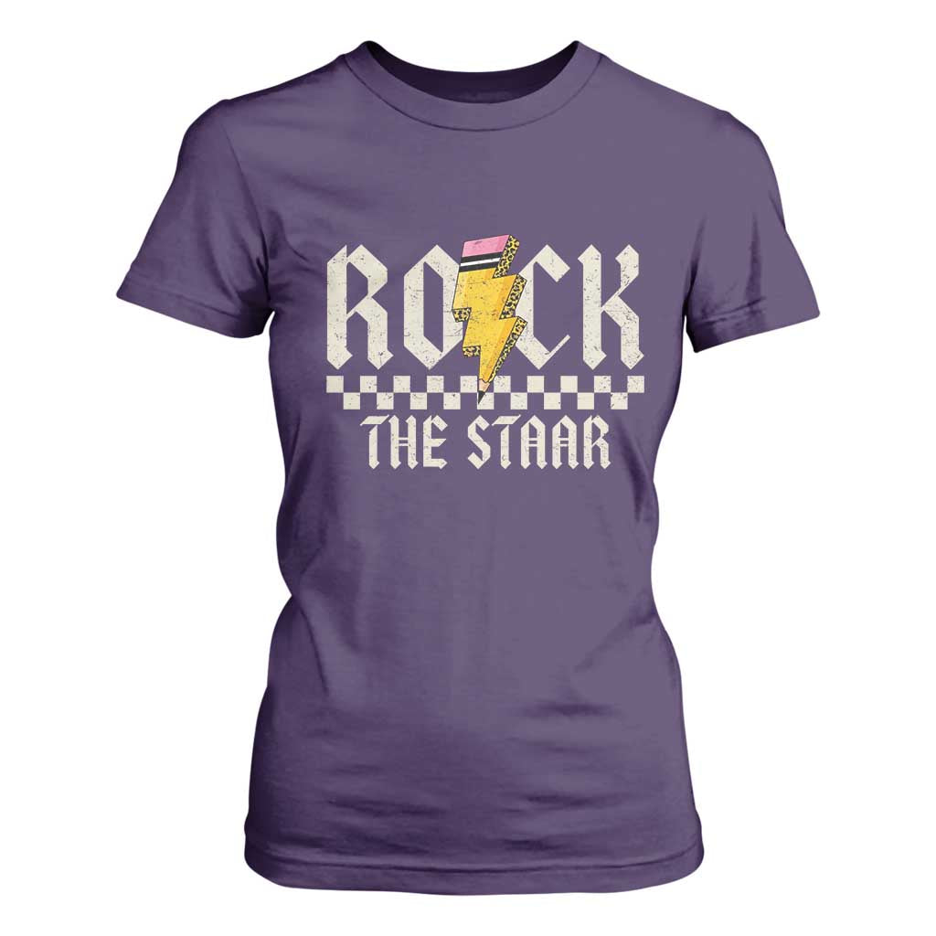 Rock The STAAR Day T Shirt For Women Texas Teacher Student Motivational Testing TS02 Purple Print Your Wear