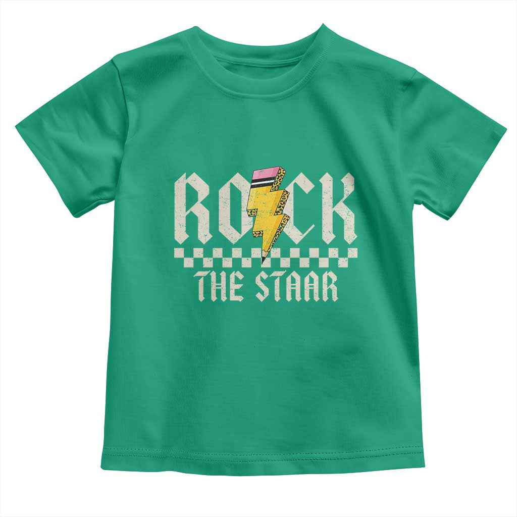 Rock The STAAR Day Toddler T Shirt Texas Teacher Student Motivational Testing TS02 Irish Green Print Your Wear