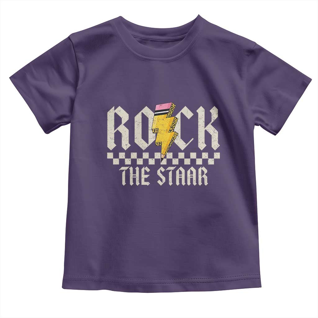 Rock The STAAR Day Toddler T Shirt Texas Teacher Student Motivational Testing TS02 Purple Print Your Wear