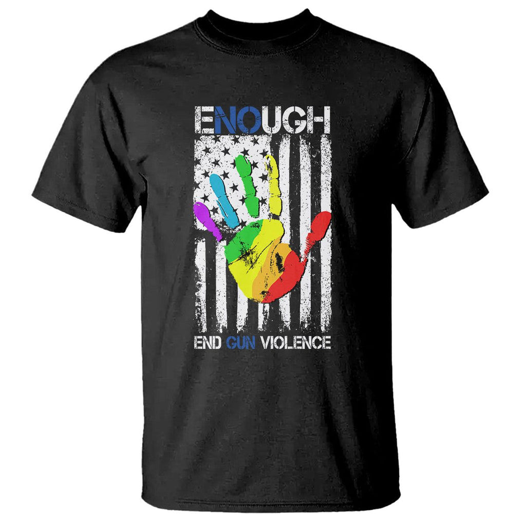 Gun Violence Awareness T Shirt Enough End Gun Violence Protect Our Children Orange Mom Dad TS02 Black Printyourwear