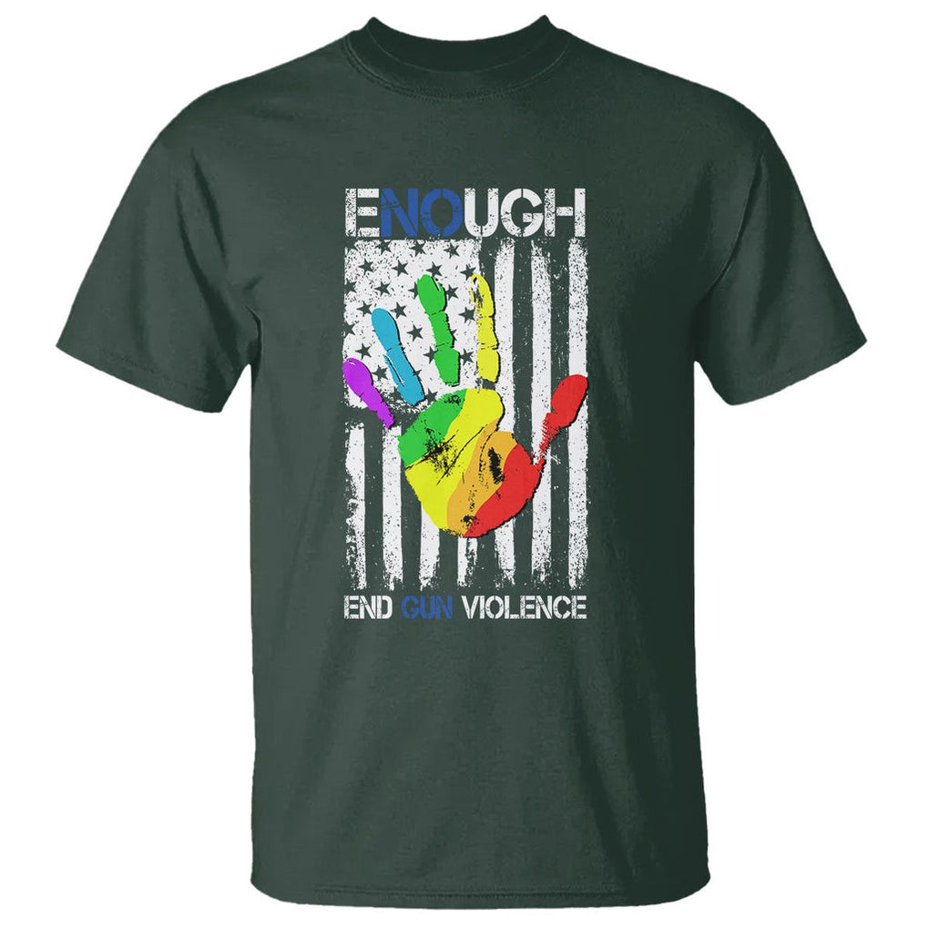 Gun Violence Awareness T Shirt Enough End Gun Violence Protect Our Children Orange Mom Dad TS02 Dark Forest Green Printyourwear