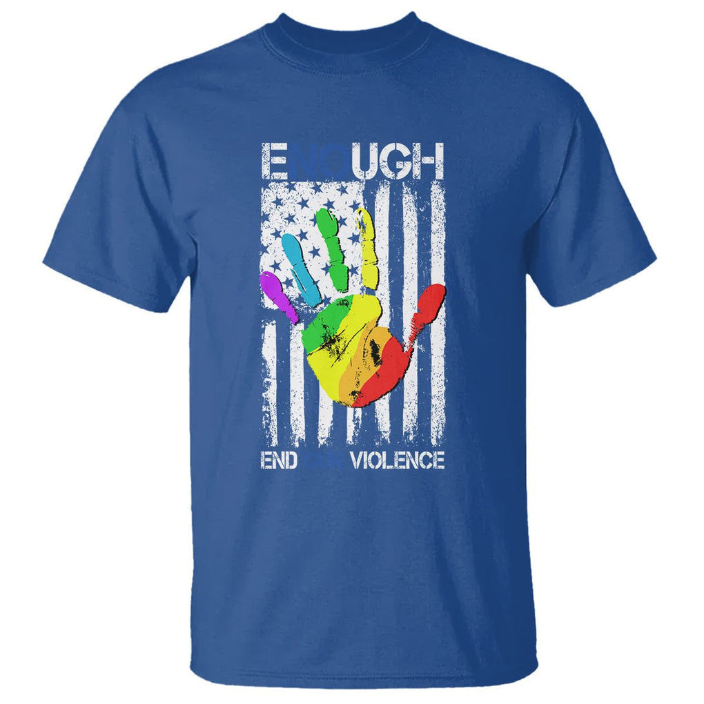 Gun Violence Awareness T Shirt Enough End Gun Violence Protect Our Children Orange Mom Dad TS02 Royal Blue Printyourwear