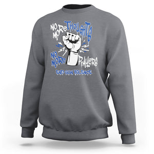 Gun Violence Awareness Sweatshirt No More Thoughts And Prayers End Gun Violence Raise Fist TS02 Charcoal Printyourwear