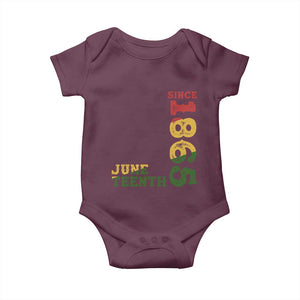 Juneteenth Since 1865 Baby Onesie Freedom Black History Independence Day TS02 Maroon Print Your Wear
