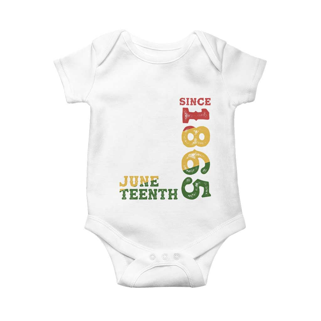 Juneteenth Since 1865 Baby Onesie Freedom Black History Independence Day TS02 White Print Your Wear