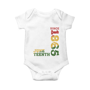 Juneteenth Since 1865 Baby Onesie Freedom Black History Independence Day TS02 White Print Your Wear