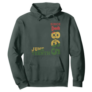Juneteenth Hoodie Since 1865 Freedom Black History Independence Day TS02 Dark Forest Green Print Your Wear
