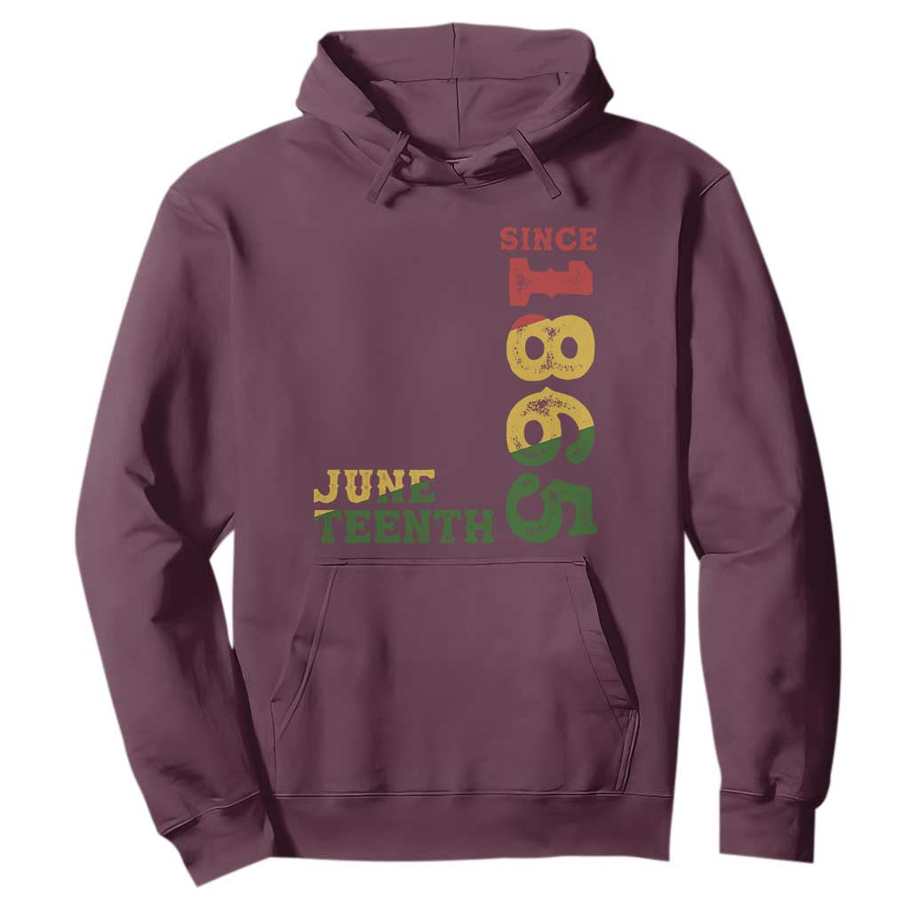 Juneteenth Hoodie Since 1865 Freedom Black History Independence Day TS02 Maroon Print Your Wear