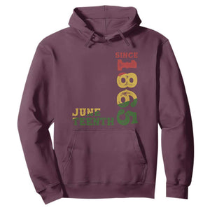 Juneteenth Hoodie Since 1865 Freedom Black History Independence Day TS02 Maroon Print Your Wear