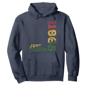 Juneteenth Hoodie Since 1865 Freedom Black History Independence Day TS02 Navy Print Your Wear