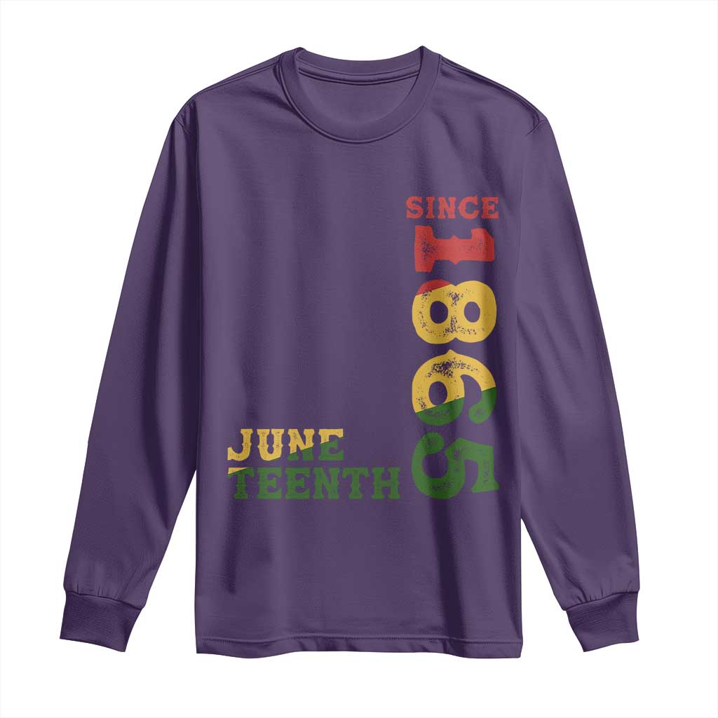 Juneteenth Since 1865 Long Sleeve Shirt Freedom Black History Independence Day TS02 Purple Print Your Wear